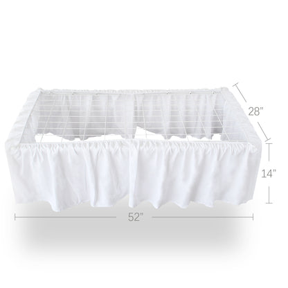 Crib Skirt - Easy Fit, Ultra Soft Microfiber, White - Biloban Online Store