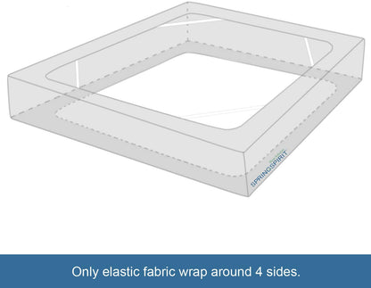 Box Spring Cover Twin XL Size, Alternates for Bed Skirt, Smooth and Elastic Wrap Around, Dustproof, Black - Biloban Online Store