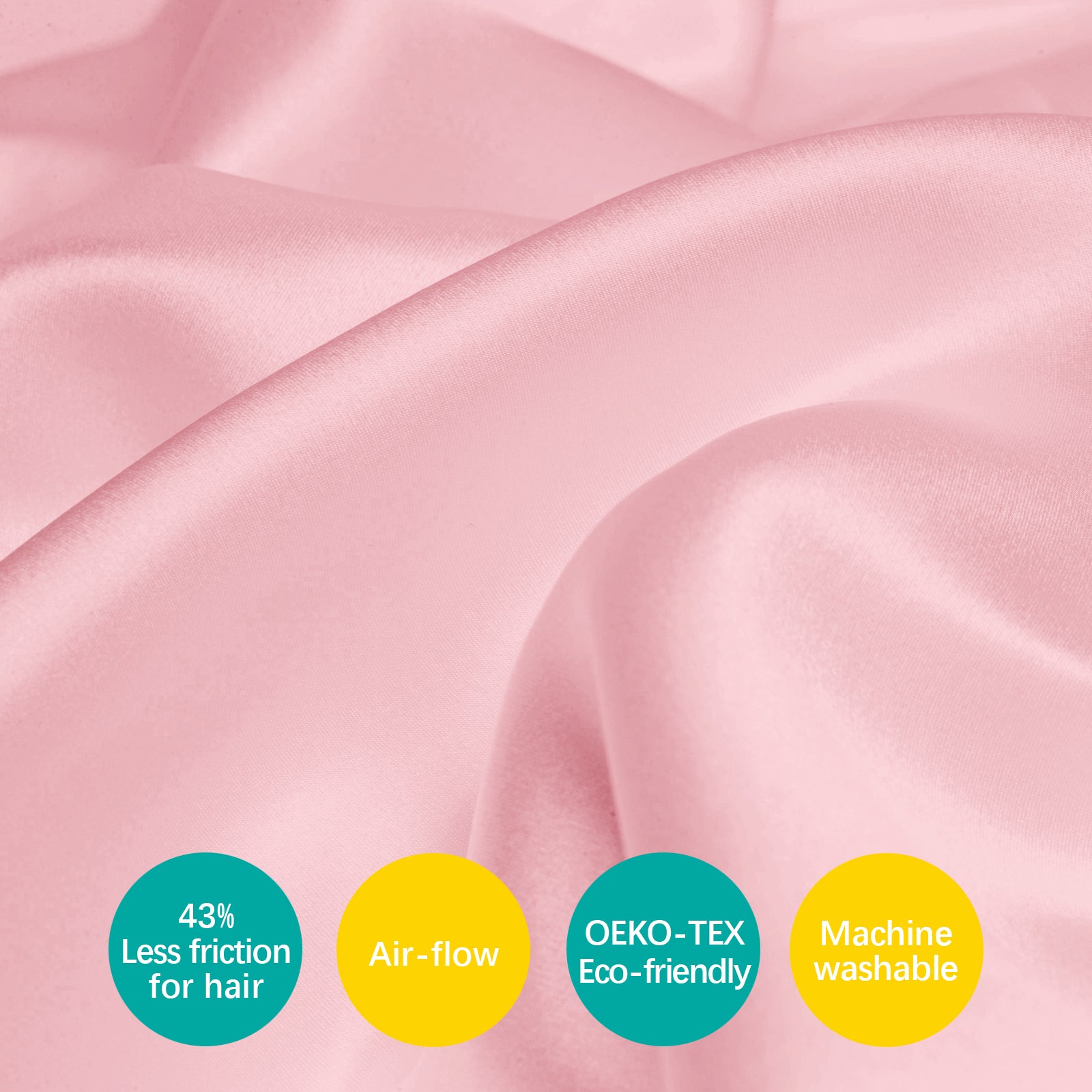 Toddler Pillowcase- 2 pack, Silky Soft Satin, Envelope Style, Pink - Biloban Online Store