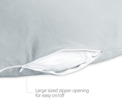 Pregnancy Pillow Cover - 100% organic Cotton, Gray