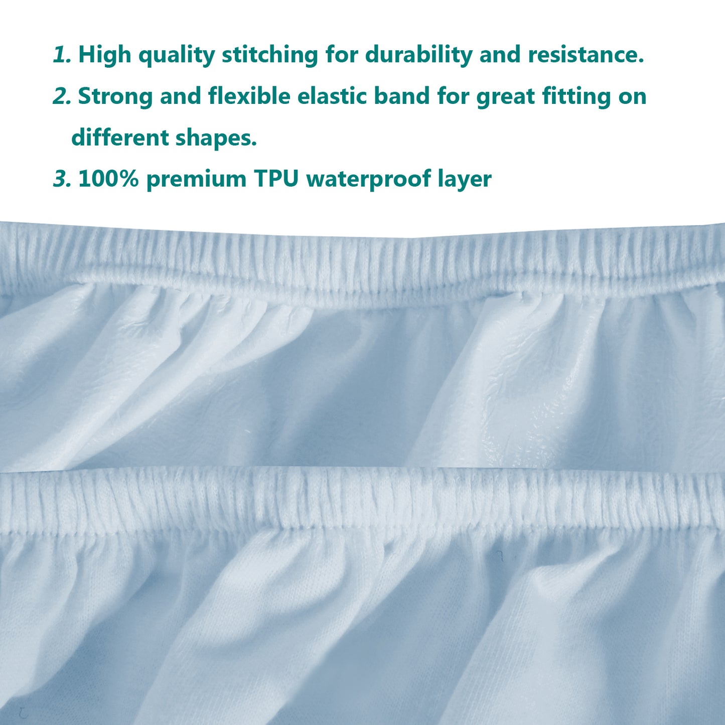 Organic Cotton Changing Pad Covers - 2 Pack, Light Blue - Biloban Online Store