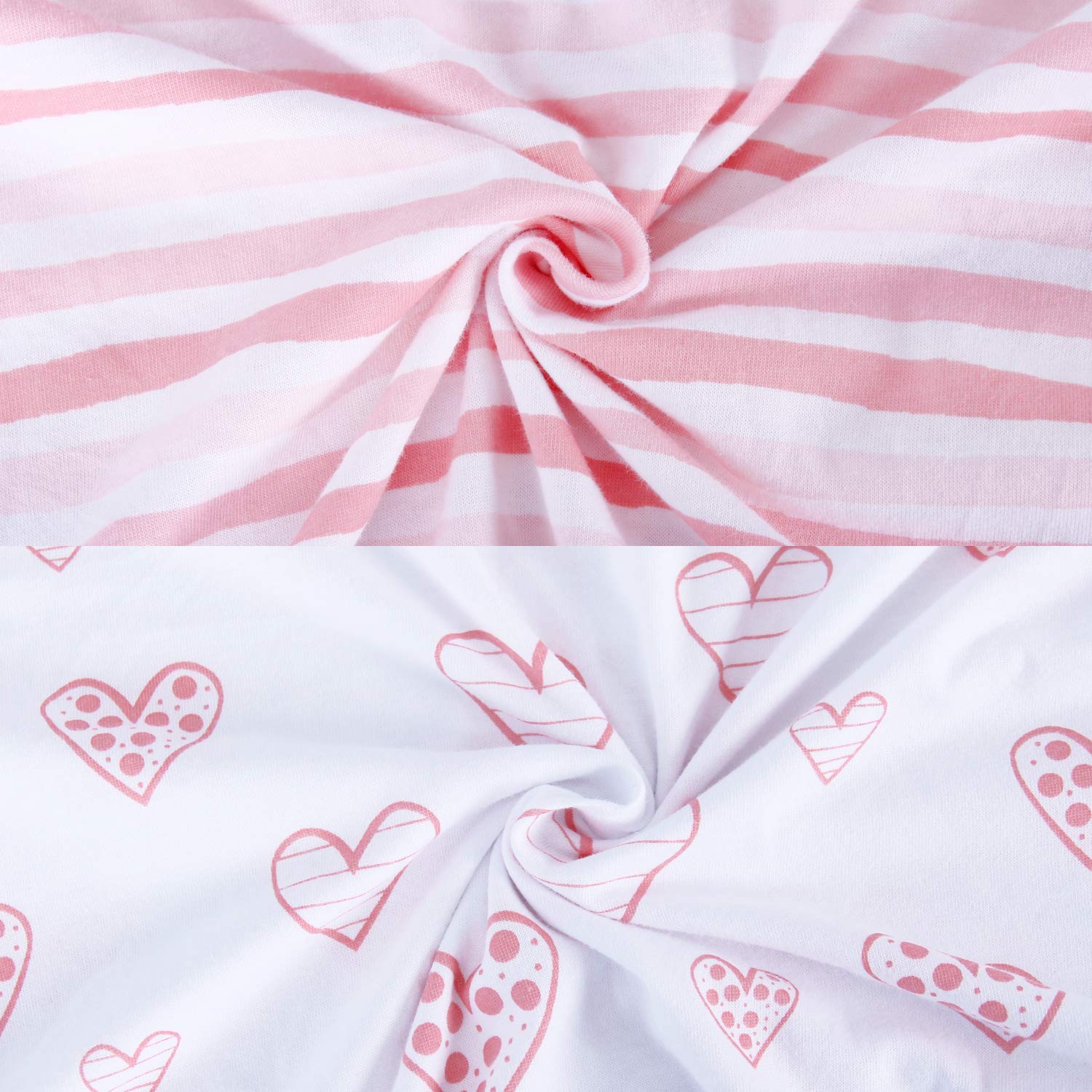 Bassinet Fitted Sheets for Baby Girls - 2 Pack, Cotton - Biloban Online Store