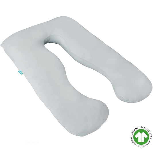 Pregnancy Pillow Cover - 100% organic Cotton, Gray