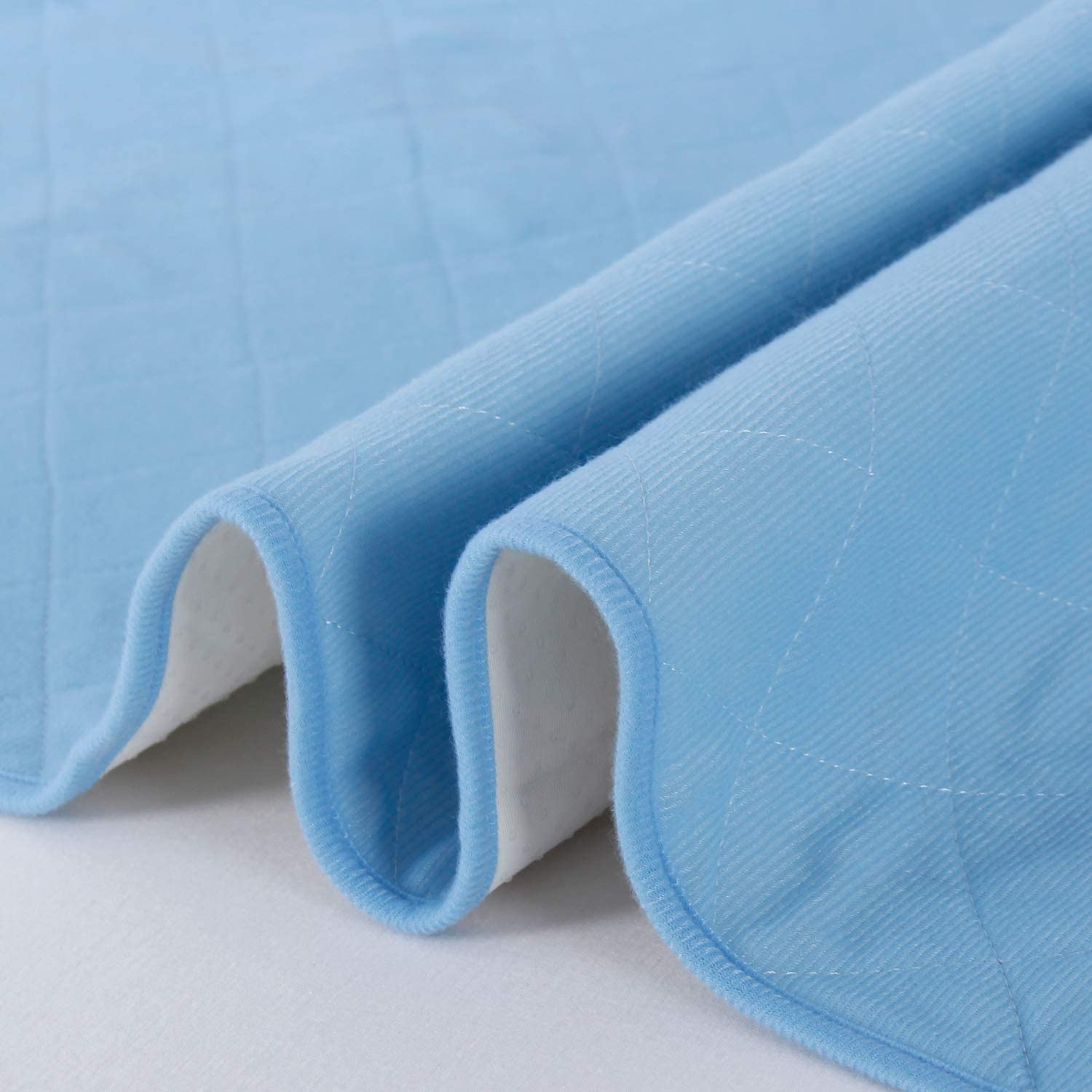 Washable Bed Pads for Incontinence 2 Pack  Blue- 34'' x 52'', Reusable, Waterproof ,Non-Slip Back - Biloban Online Store